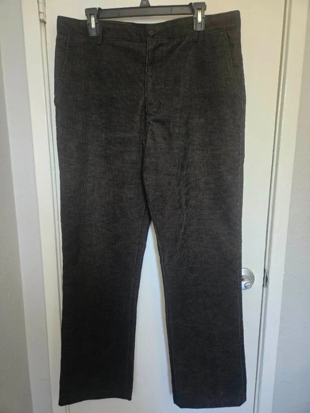 Carven Mens Brown Corduroy Pants 36x31 Straight Trousers Vtg Size US 36 EU 46